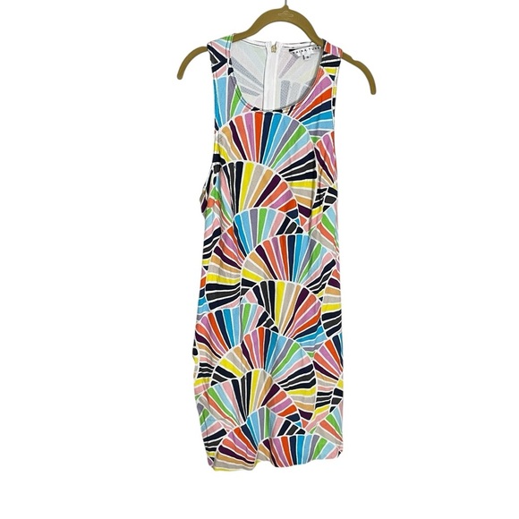 Trina Turk Colorful Fan Pattern Mini Dress 8 - Picture 1 of 6